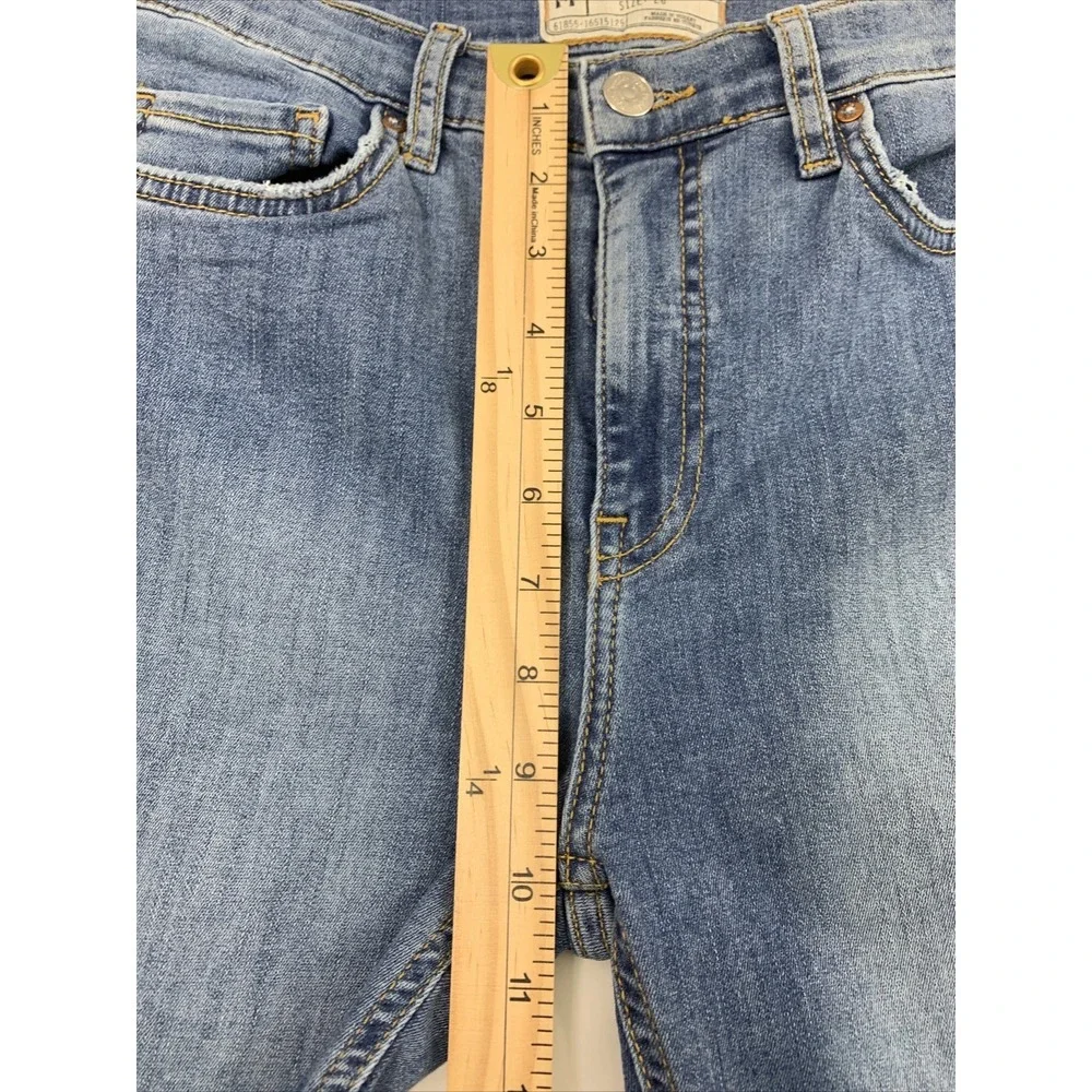 Free‎ People Jeans Womens Size 28 Destroyed Distress Skinny Medium Wash Denim